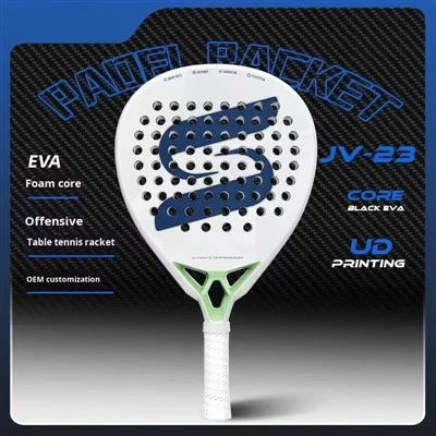 Racchetta da padel in fibra di carbonio con assorbimento degli urti