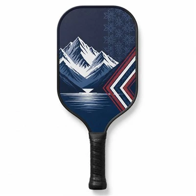 Pagaia per pickleball in montagna di neve in fibra di carbonio pressata a freddo per giochi all'aperto al coperto